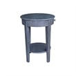 International Concepts Phillips Wood Accent Table with Drawer in Heather Gray