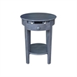 International Concepts Phillips Wood Accent Table with Drawer in Heather Gray