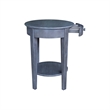 International Concepts Phillips Wood Accent Table with Drawer in Heather Gray