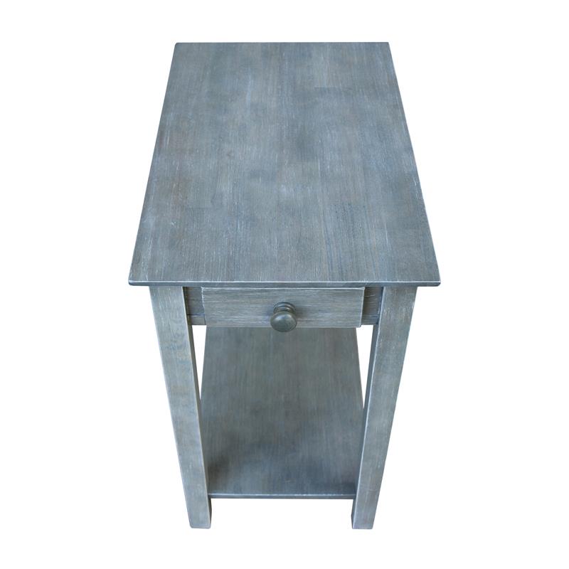 International Concepts Narrow End Table in Heather Grey Cymax Business