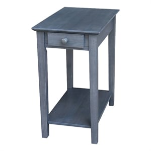 International Concepts Narrow Wood End Table in Heather Gray