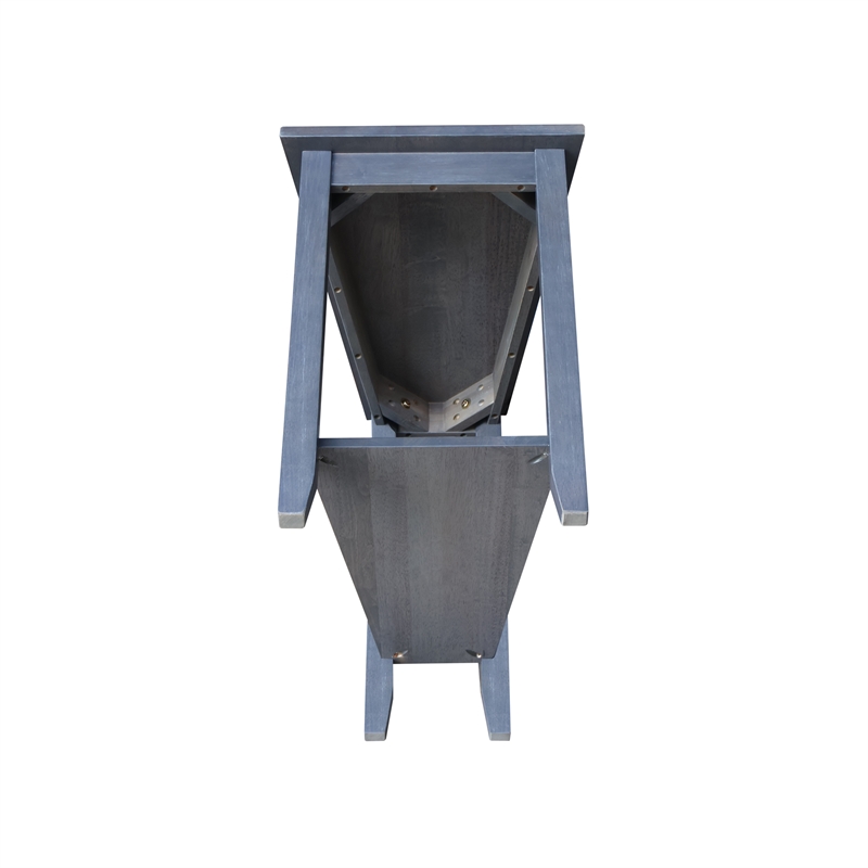 International Concepts Keystone Wood Accent Table in Heather Gray Antique Washed