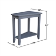 International Concepts Keystone Wood Accent Table in Heather Gray Antique Washed