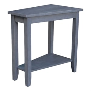 International Concepts Keystone Wood Accent Table in Heather Gray Antique Washed