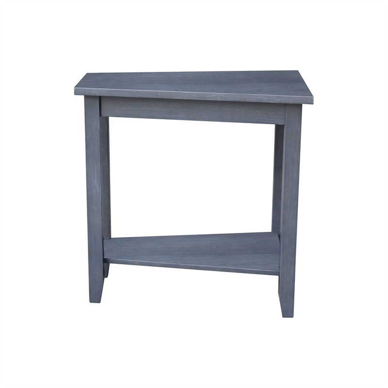 International Concepts Keystone Wood Accent Table in Heather Gray Antique Washed