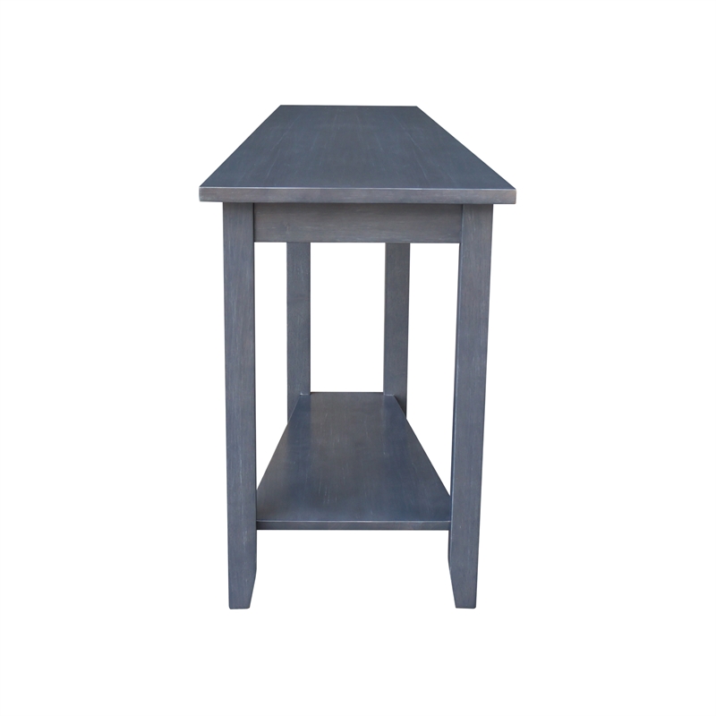 International Concepts Keystone Wood Accent Table in Heather Gray Antique Washed