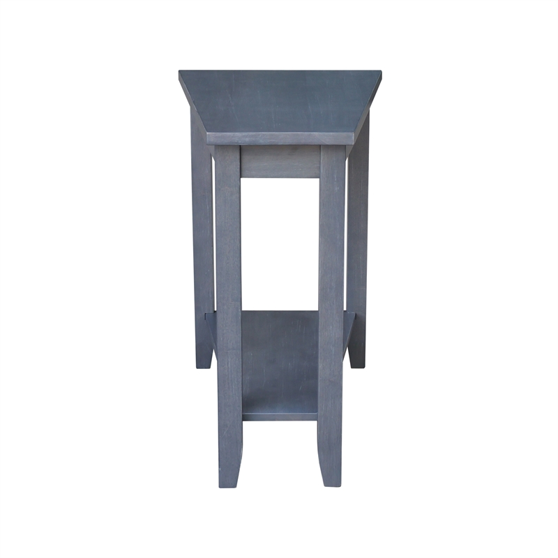 International Concepts Keystone Wood Accent Table in Heather Gray Antique Washed