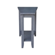 International Concepts Keystone Wood Accent Table in Heather Gray Antique Washed
