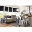 International Concepts Hampton Wood Accent Table with Shelves in Heather Gray