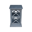 International Concepts Hampton Wood Accent Table with Shelves in Heather Gray