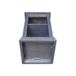 International Concepts Hampton Wood Accent Table with Shelves in Heather Gray