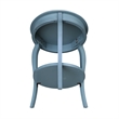 International Concepts Cambria Solid Wood Round End Table in Ocean Blue