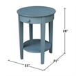 International Concepts Phillips Accent Table with Drawer in Ocean Blue