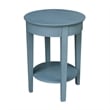 International Concepts Phillips Accent Table with Drawer in Ocean Blue