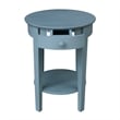 International Concepts Phillips Accent Table with Drawer in Ocean Blue