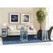 International Concepts Hampton Accent Table with Shelves in Ocean Blue