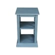 International Concepts Hampton Accent Table with Shelves in Ocean Blue