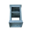 International Concepts Hampton Accent Table with Shelves in Ocean Blue