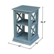 International Concepts Hampton Accent Table with Shelves in Ocean Blue