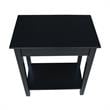 International Concepts Solid Wood Narrow End Table in Black