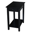International Concepts Solid Wood Narrow End Table in Black