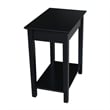 International Concepts Solid Wood Narrow End Table in Black