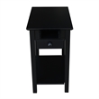 International Concepts Solid Wood Narrow End Table in Black