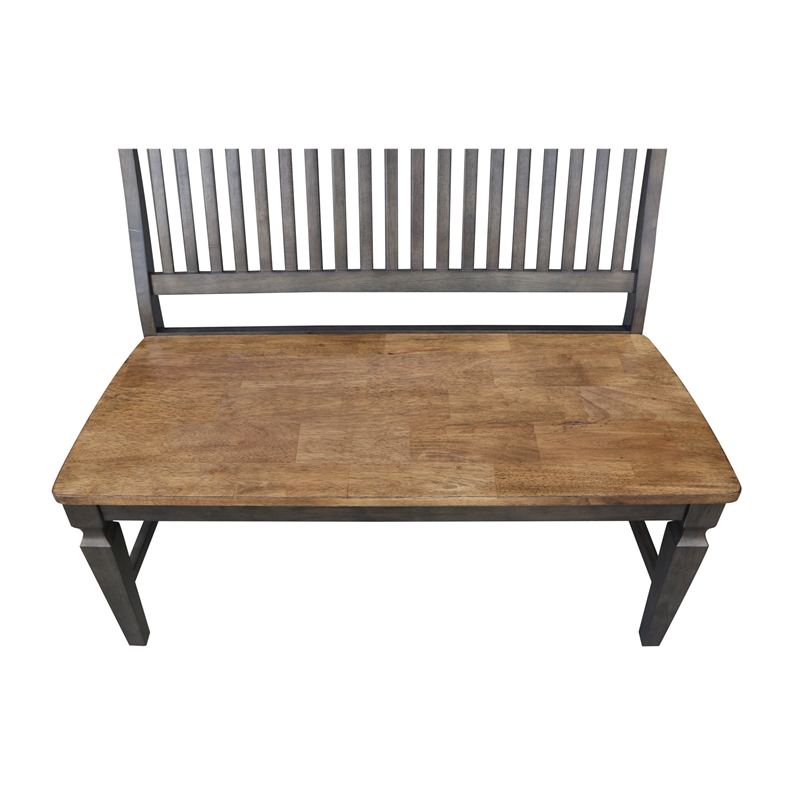 International Concepts Solid Wood Vista Slatback Bench