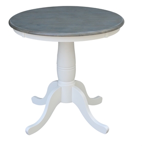 International Concepts 30&quot Round Solid Wood Gray Table-Dining Height