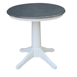 International Concepts 30&quot Round Solid Wood Gray Table-Dining Height