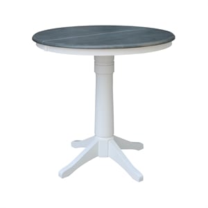 International Concepts 36&quot Round Table With 12&quot Leaf-Counter Height