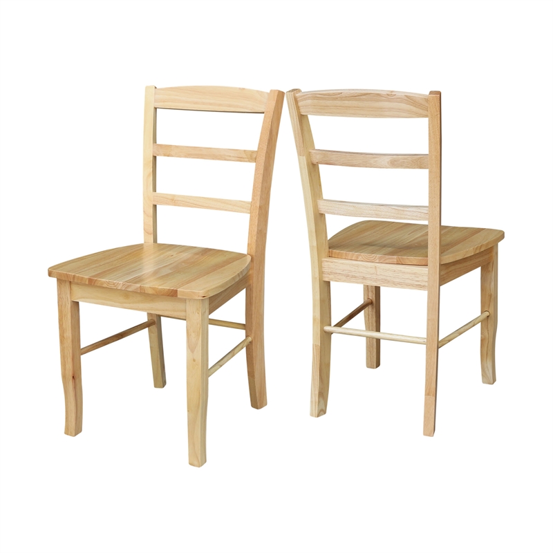Madrid Ladderback Dining Chair in Natural (Set of 2)