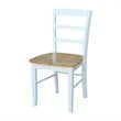 International Concepts Madrid Dining Chair in White/Natural Finish - Set of 2