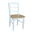 International Concepts Madrid Dining Chair in White/Natural Finish - Set of 2