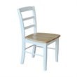 International Concepts Madrid Dining Chair in White/Natural Finish - Set of 2