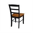 International Concepts Madrid Solid Wood Ladderback Chair in Black (Set of 2)