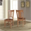 Set of Two Solid Wood San Remo Splatback Chair Distressed Oak
