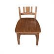 Set of Two Solid Wood San Remo Splatback Chair Distressed Oak