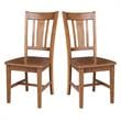 Set of Two Solid Wood San Remo Splatback Chair Distressed Oak