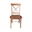 International Concepts Set of Two Solid Wood X-Back Chairs in Distressed Oak
