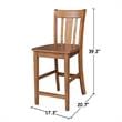 San Remo Solid Wood Counter Height Stool - 24