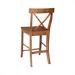 Solid Wood X-Back Counter Height Stool - 24