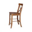Solid Wood X-Back Counter Height Stool - 24