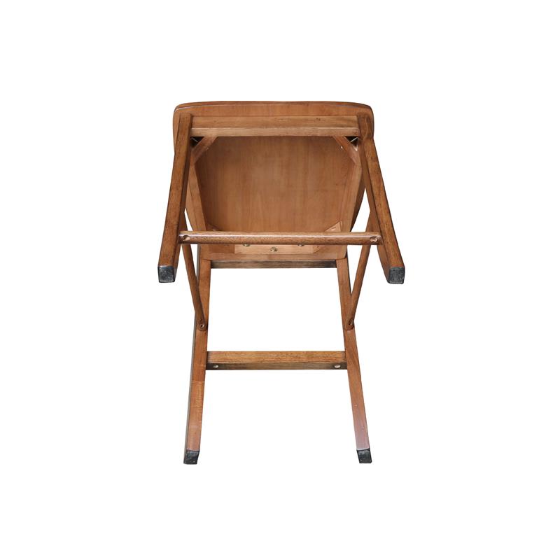 Solid Wood X-Back Counter Height Stool - 24