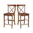 Solid Wood X-Back Counter Height Stool - 24
