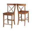 Solid Wood X-Back Counter Height Stool - 24