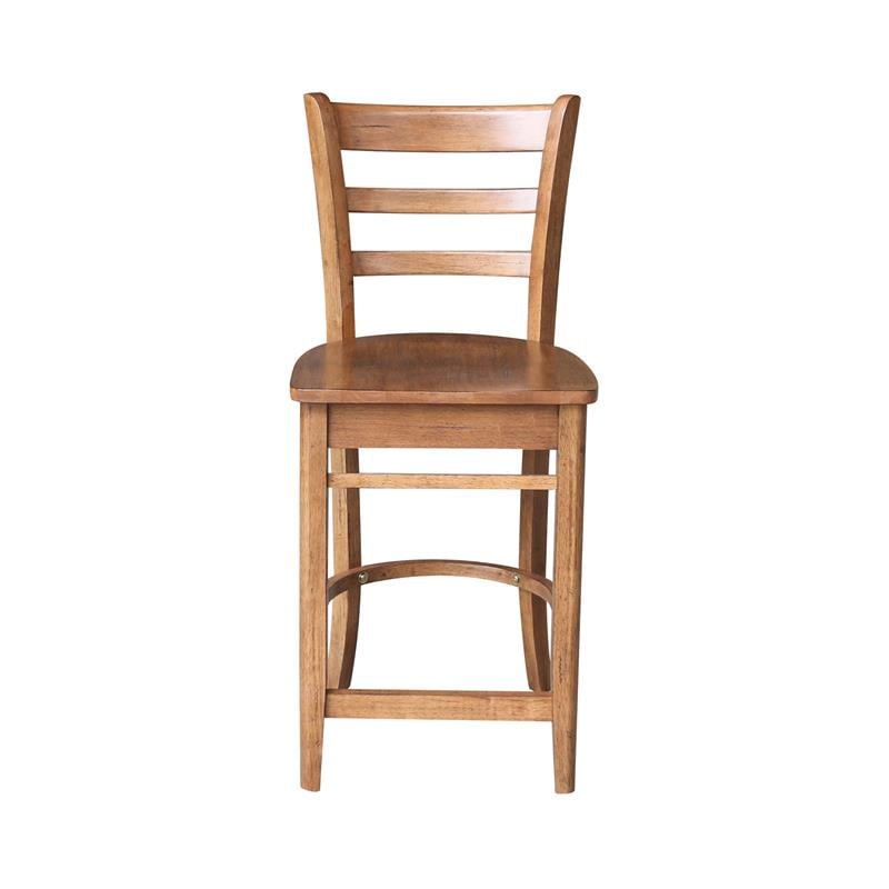International Concepts Emily Counter Height Stool 24 Inch in Distressed Oak
