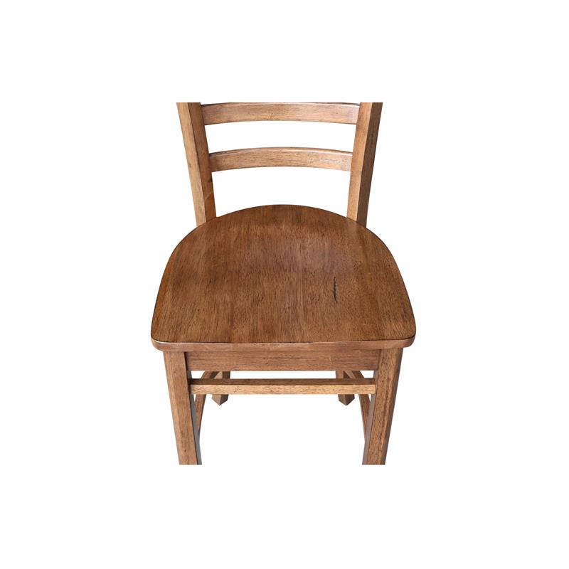 International Concepts Emily Counter Height Stool 24 Inch in Distressed Oak