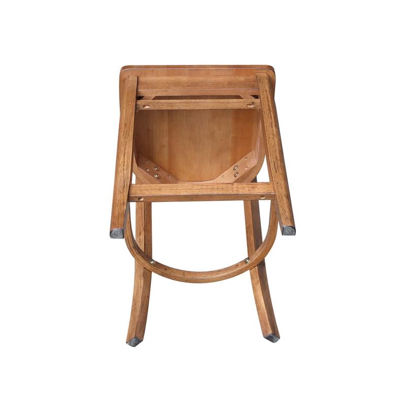 International Concepts Emily Counter Height Stool 24 Inch in Distressed Oak