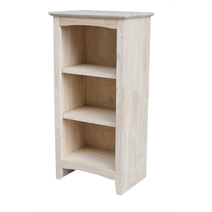 solid wood shaker bookcase 36 inch high ready to finish